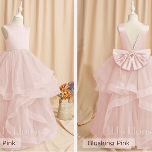JJs House Light Pink Layered Kids Dress